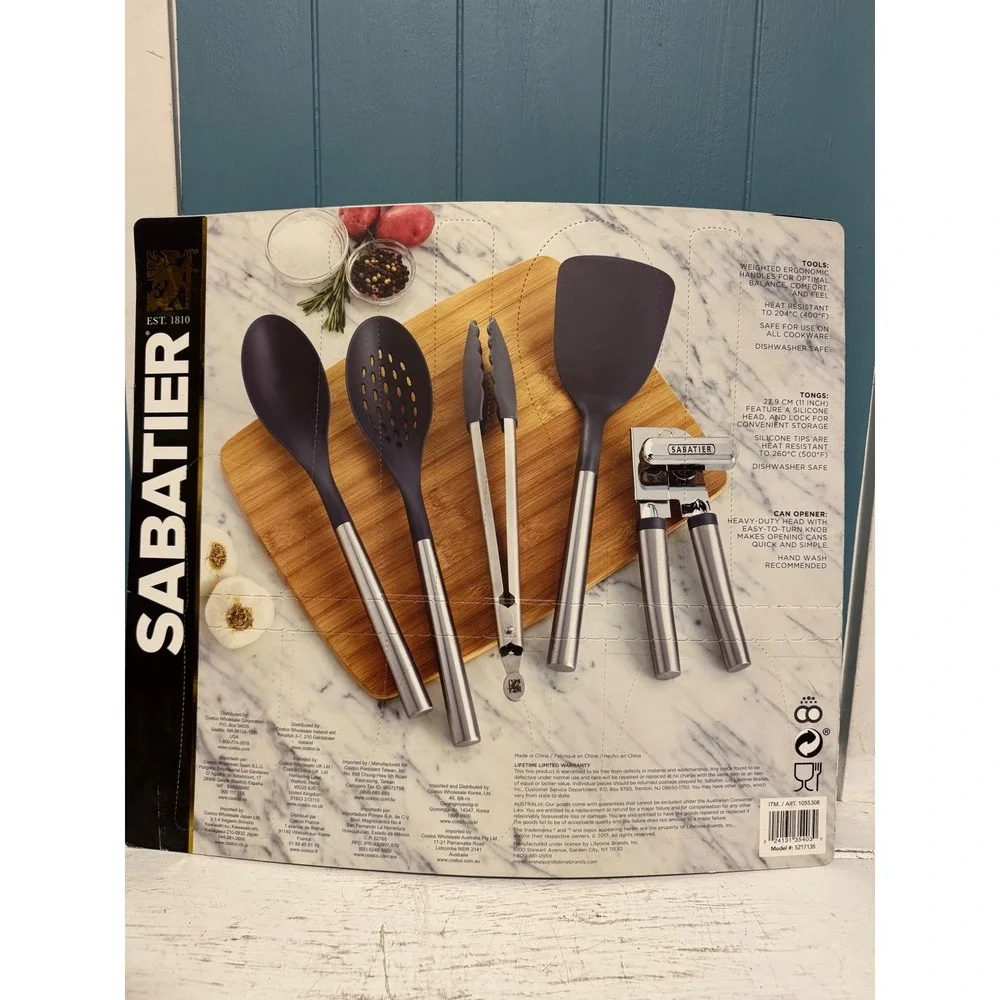 Sabatier 5 Piece Stainless Steel Kitchen Tool and Gadget Set 1055308 New